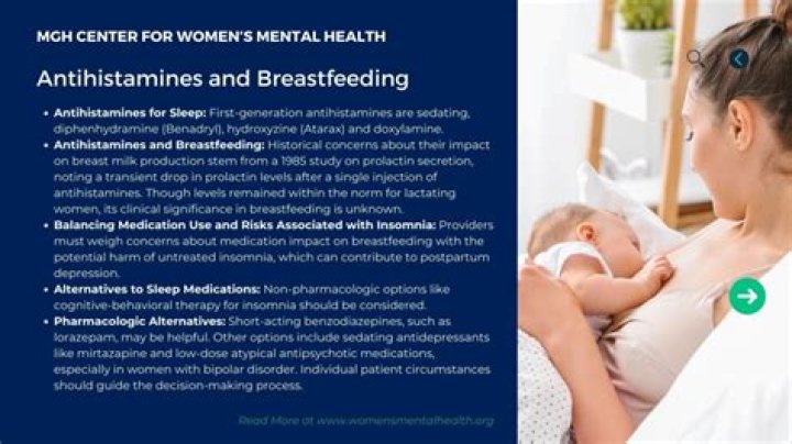 Can you take antihistamines while breastfeeding?