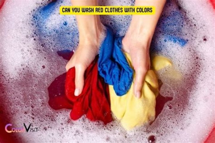 Can you wash red clothes with colors?