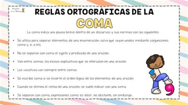 ¿Cuáles son las reglas para el uso de las comas?