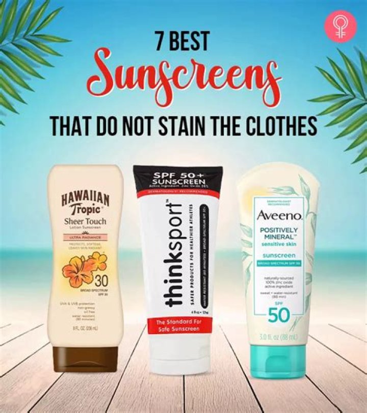 Do mineral sunscreens stain clothes?