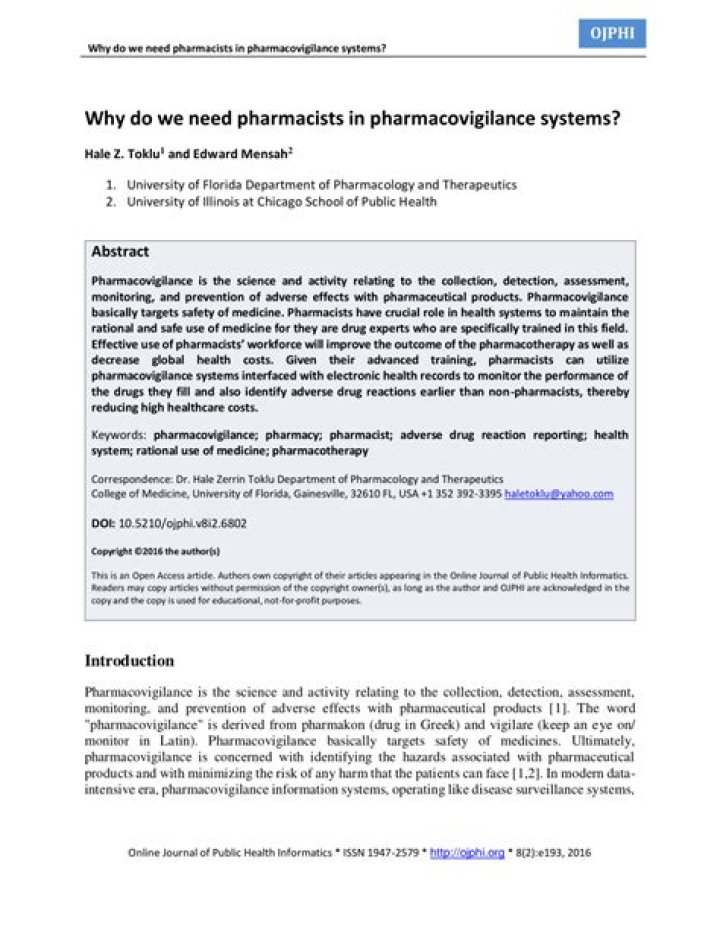 Do we need pharmacists?