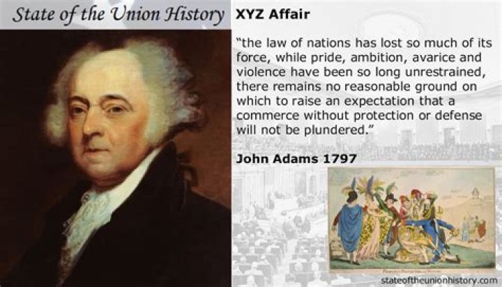 How did Adams respond to the XYZ Affair?