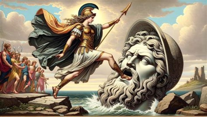 How did Athena become the goddess of wisdom and war?