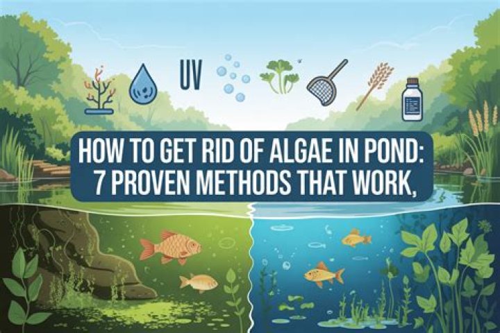 How do I get rid of algae in my farm pond?