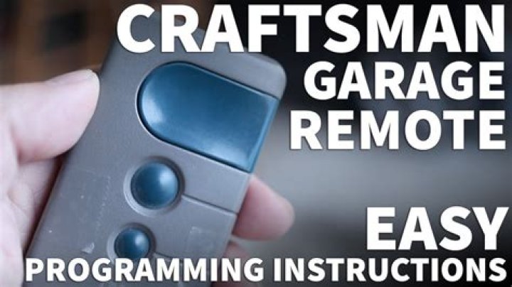 How do I program my Craftsman garage door remote?