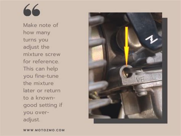 How do you adjust motorcycle carburetor screws?