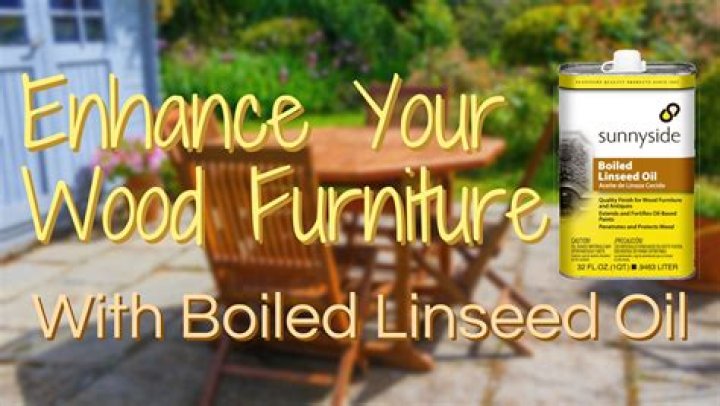 How do you apply linseed oil to outdoor furniture?
