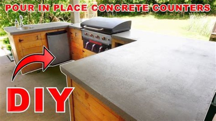 How do you build a concrete outdoor kitchen?