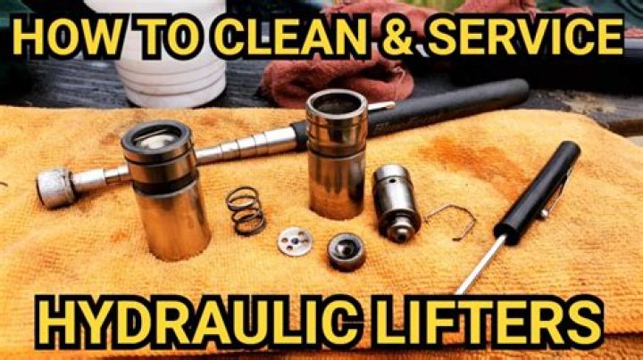 How do you clean hydraulic lifters?