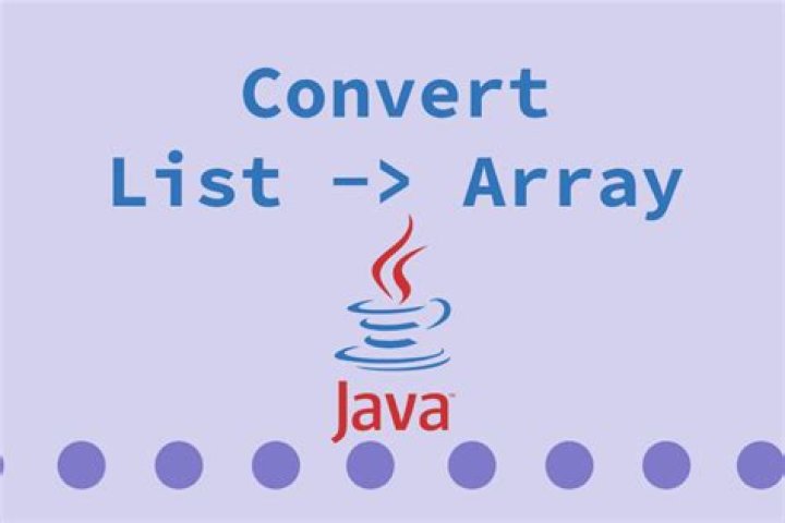 How do you convert a list to an array in Java?
