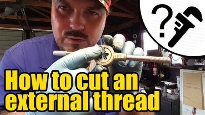 How do you cut an external thread with a die?