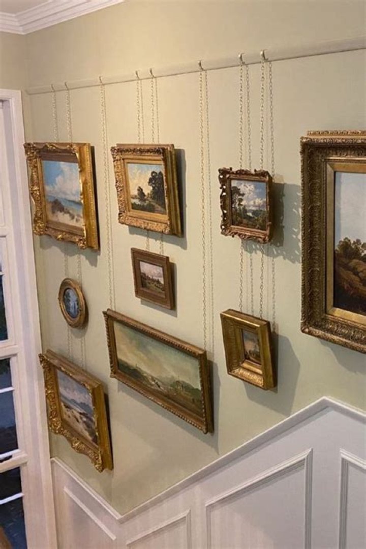 How do you hang pictures on picture molding?