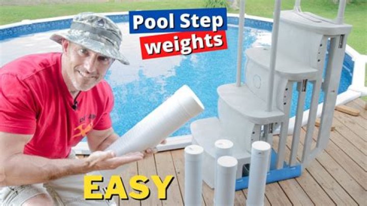 How do you hold down pool steps?