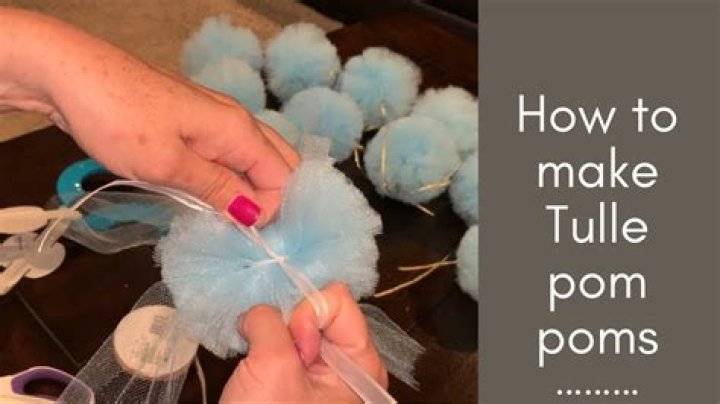 How do you make tulle pom poms for a wedding?