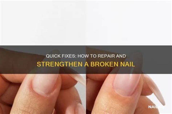 How do you mend a broken nail?