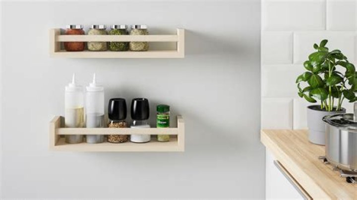 How do you mount an Ikea spice rack?