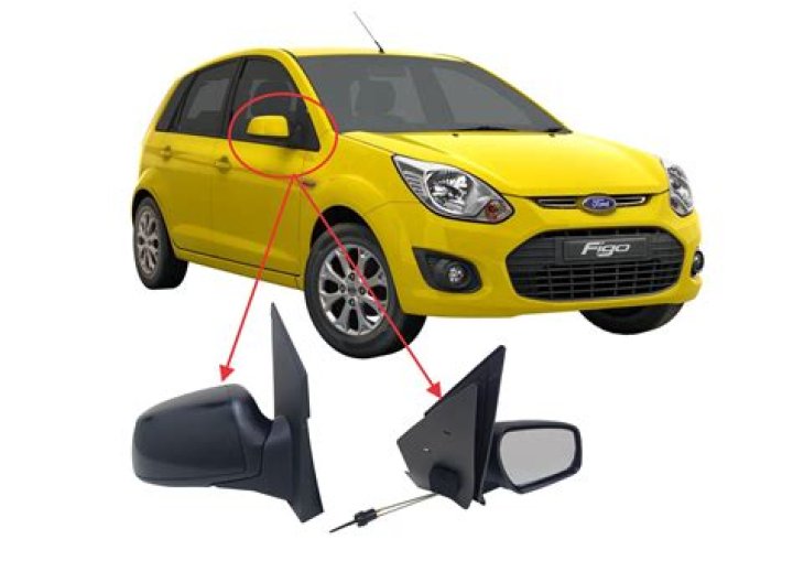How do you open the side mirror on a Ford Figo?