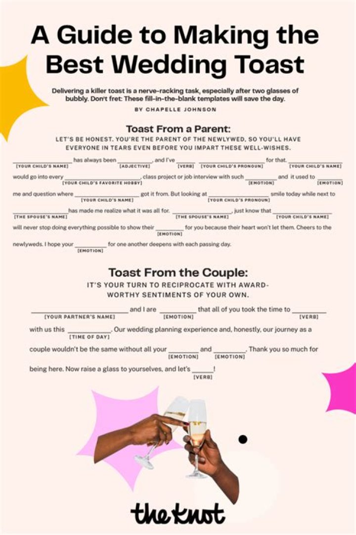 How do you toast at a wedding?