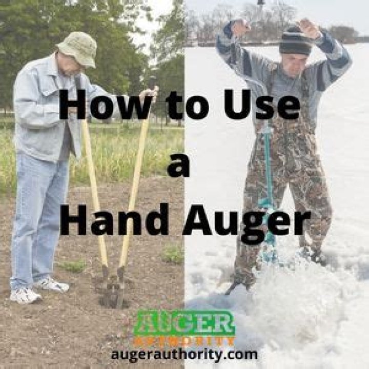 How do you use a hand auger?