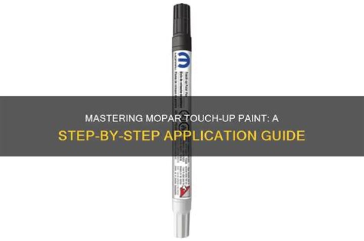 How do you use Mopar touch up paint?