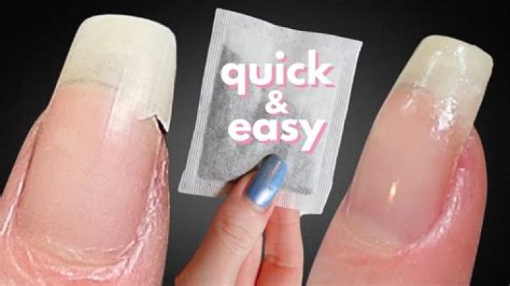 How do you use tea bags to fix nails?