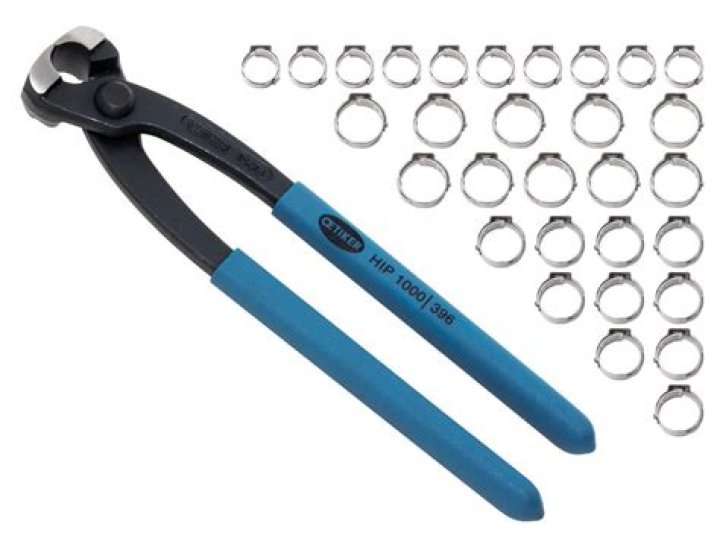 How do you use the Oetiker clamp tool?