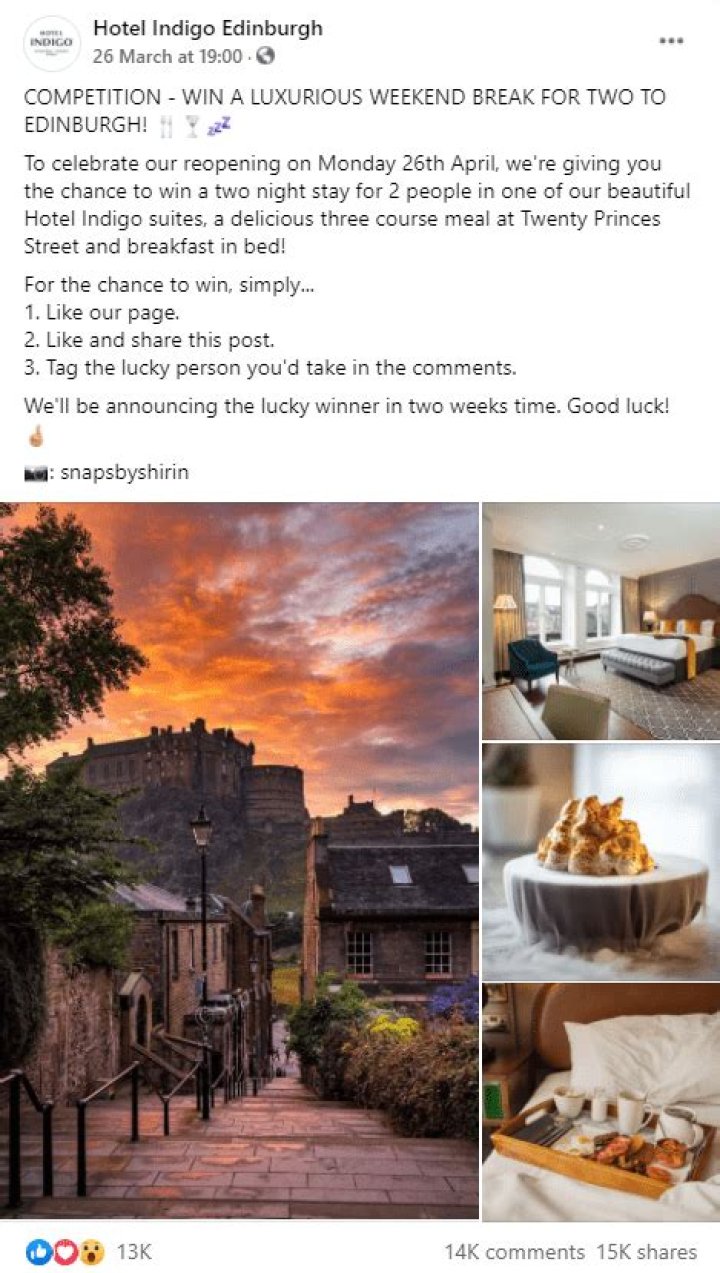 How do you win like and share competitions?