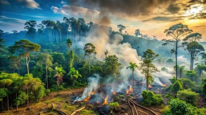 How does slash and burn affect the rainforest?