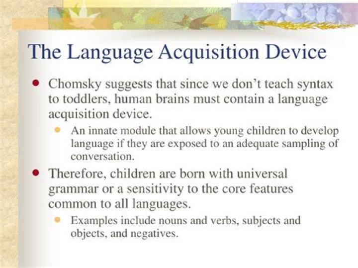 How does the language acquisition device work?