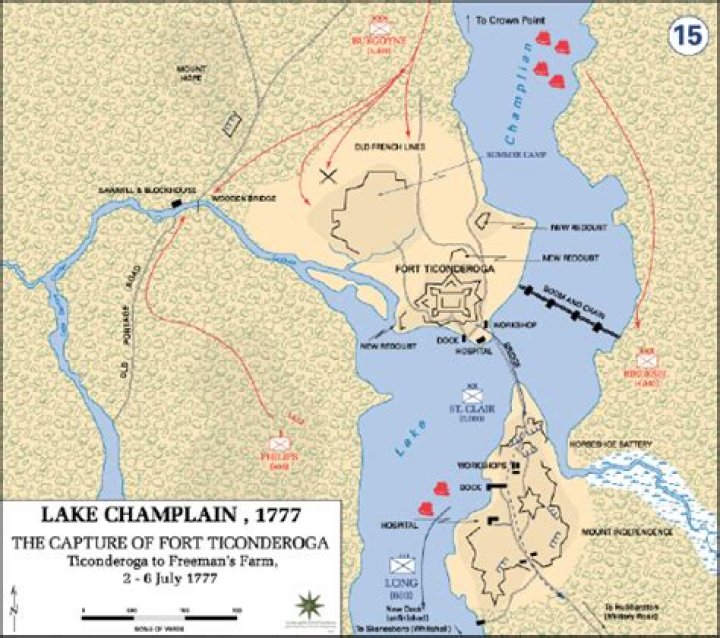 How many people died in the siege of Fort Ticonderoga?