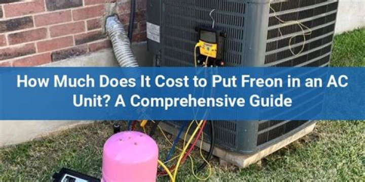 How much does it cost for Freon in AC?