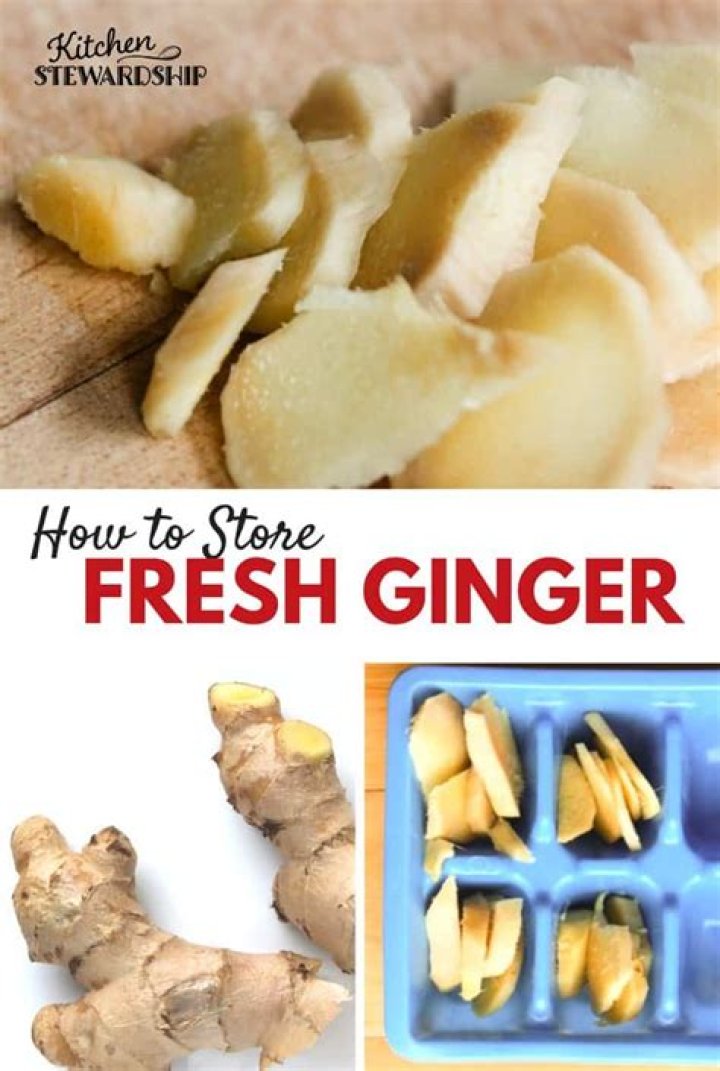 How should fresh ginger be stored?
