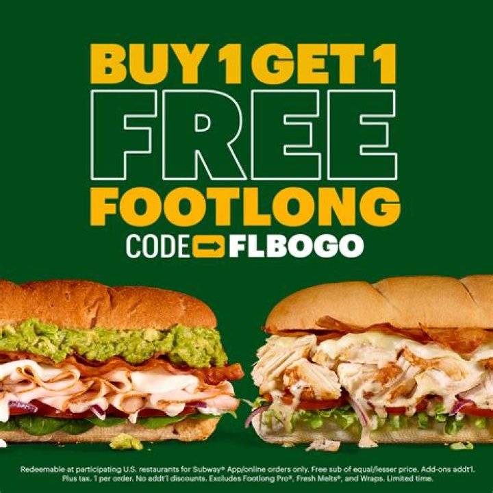 Is it buy one get one at Subway?