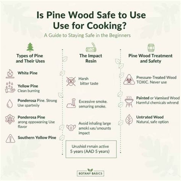 Is pine wood safe to cook with?