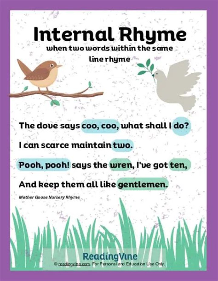 What are end rhymes and internal rhymes?