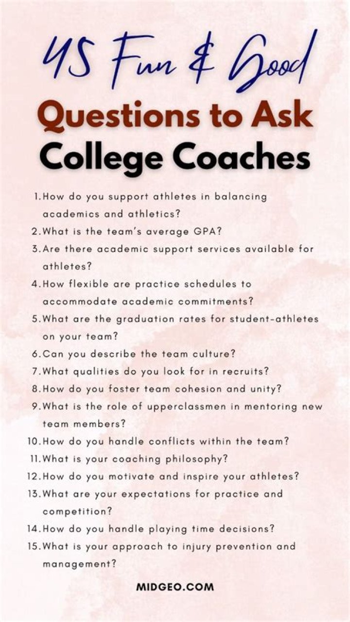 What are good questions to ask a college baseball coach?