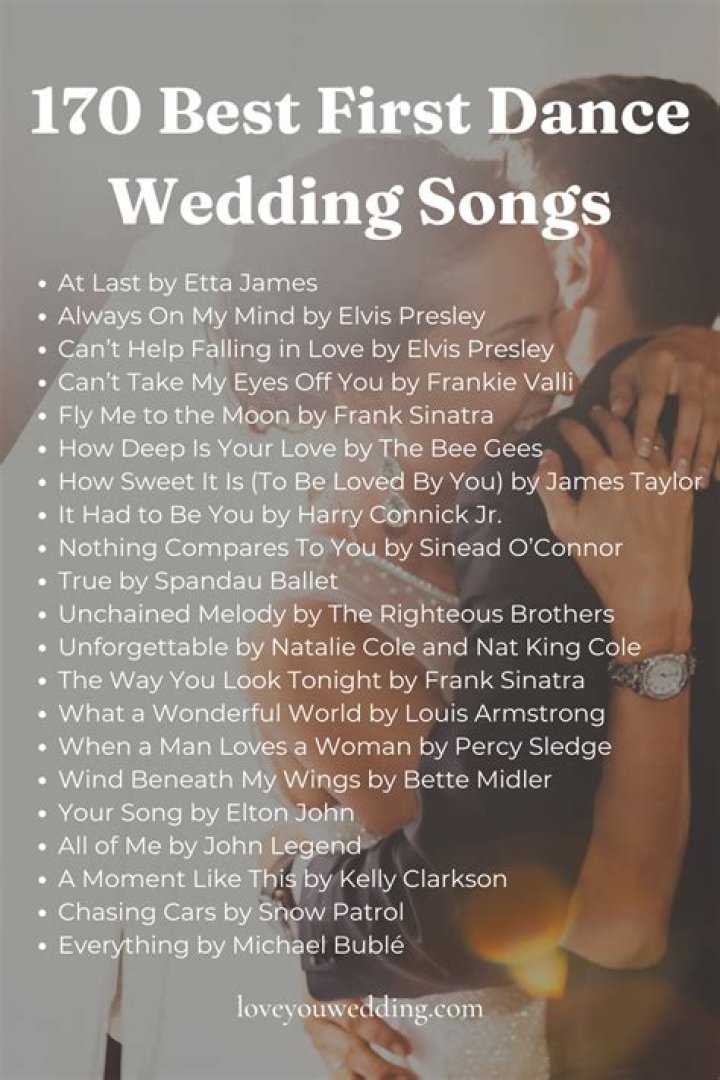 What are some good first dance wedding songs?