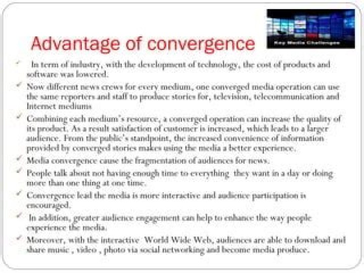 What are the advantages of media convergence?