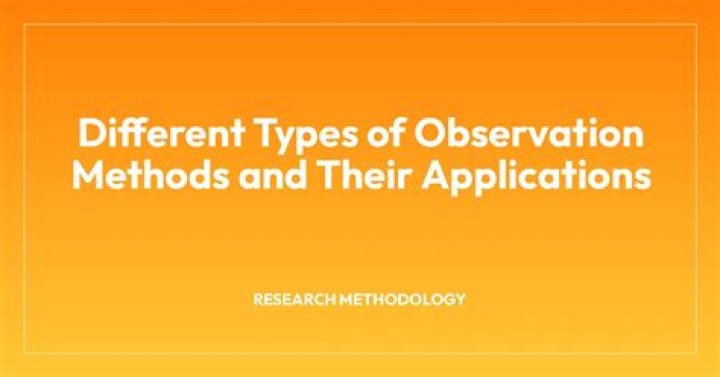 What are the different types of observation methods?