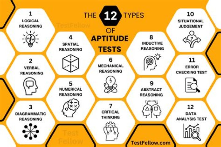 What are the main part of an aptitude test?