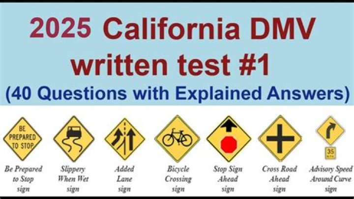 What are the questions on the California driving test?