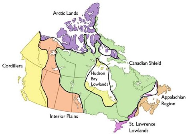 What are the three lowland regions of Canada?