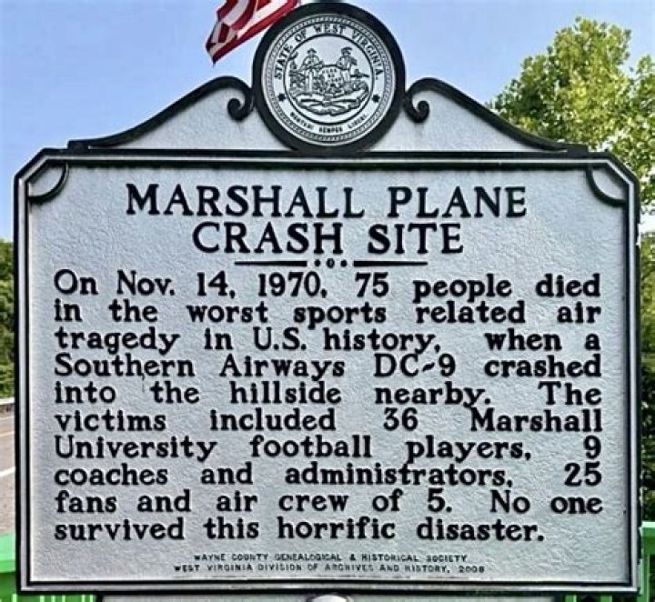 What caused the Marshall plane crash in 1970?