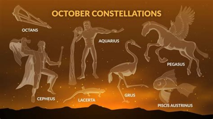 What constellations are visible in October?
