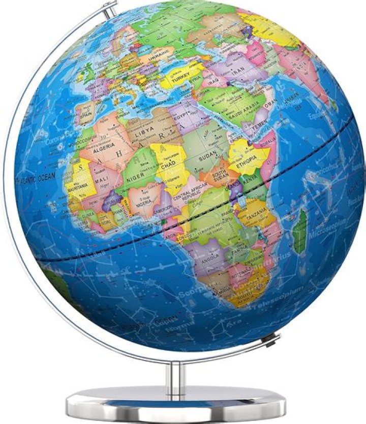 What do you call a globe with an arrow through it?