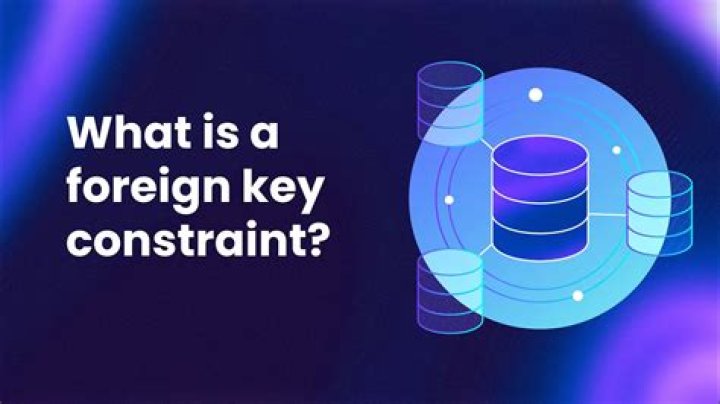 What does a foreign key constraint do?
