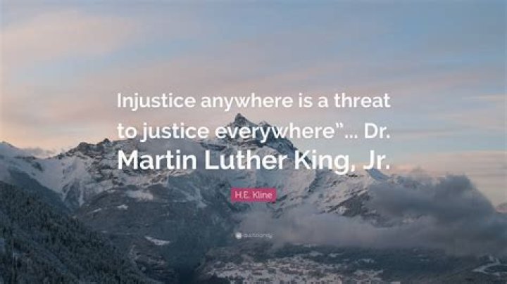 What does King mean in lines 37 38 when he says Injustice anywhere is a threat to justice everywhere?
