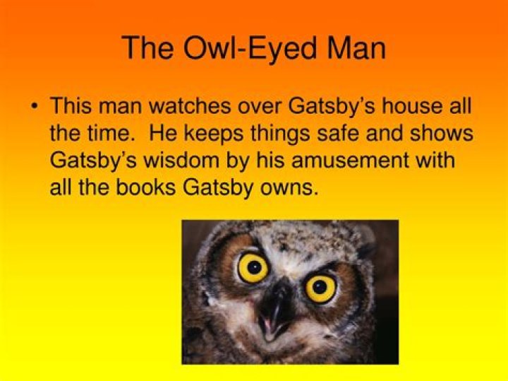 What does the owl eyed man represent?