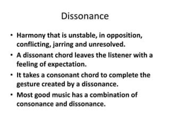 What is a dissonant harmony?