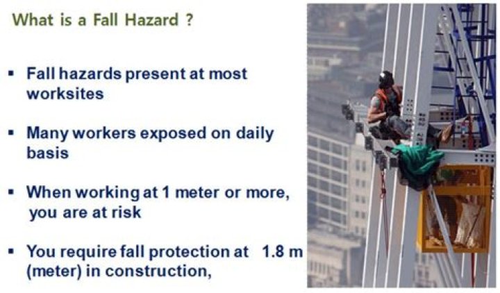 What is a fall hazard?